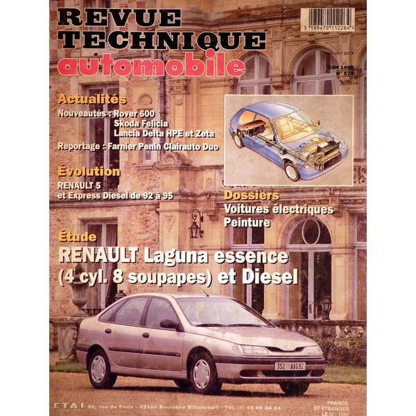 Expertise Auto Carrosserie Renault Laguna 5 Portes - Document D'occasion En Bon état