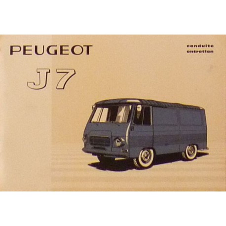 Peugeot J7 E et J7 F, notice d'entretien