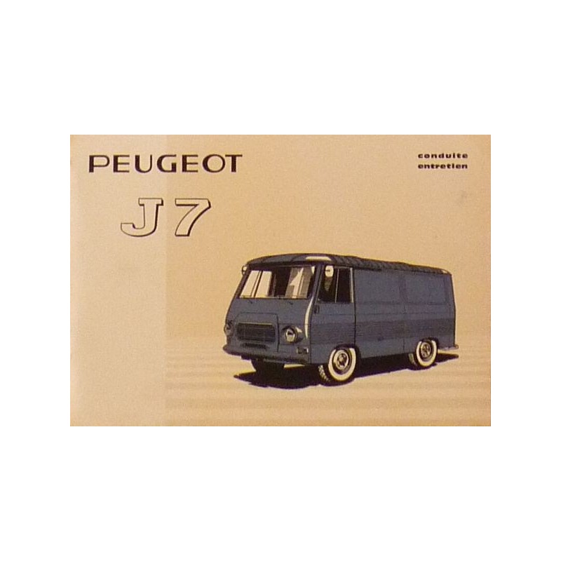 Peugeot J7 E et J7 F, notice d'entretien