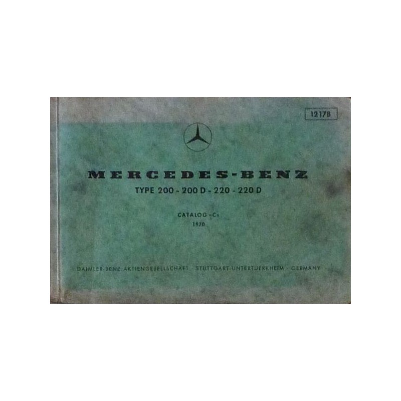 Mercedes 200, 200D, 220, 220D, w115, catalogue de pièces