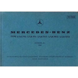 Mercedes L et LA 710, 911, 1113, 1413, 1513, catalogue de pièces cabine
