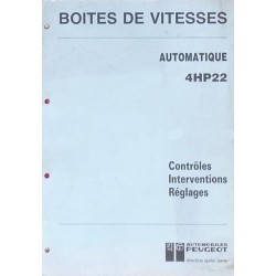 Boîte de vitesses automatique ZF 4HP22, manuel de réparation