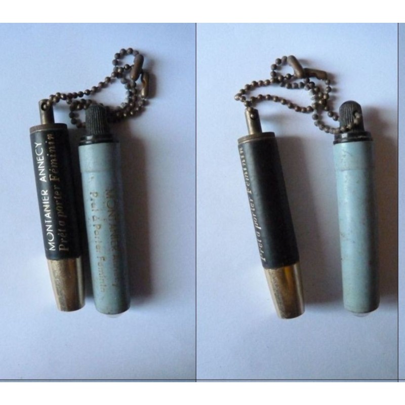 porte-clés Montanier Annecy, prêt à porter féminin, lot 2 anciennes lampes (pc)