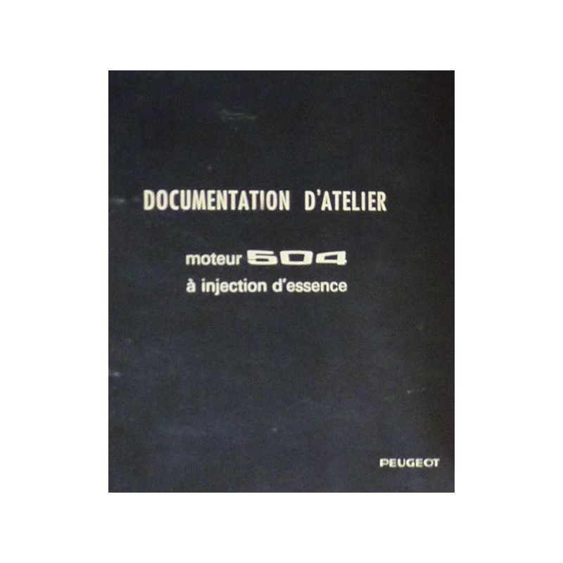 moteur à injection KF6 Peugeot 504, manuel de réparation