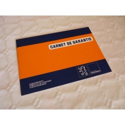 Carnet garantie des Peugeot début années 80