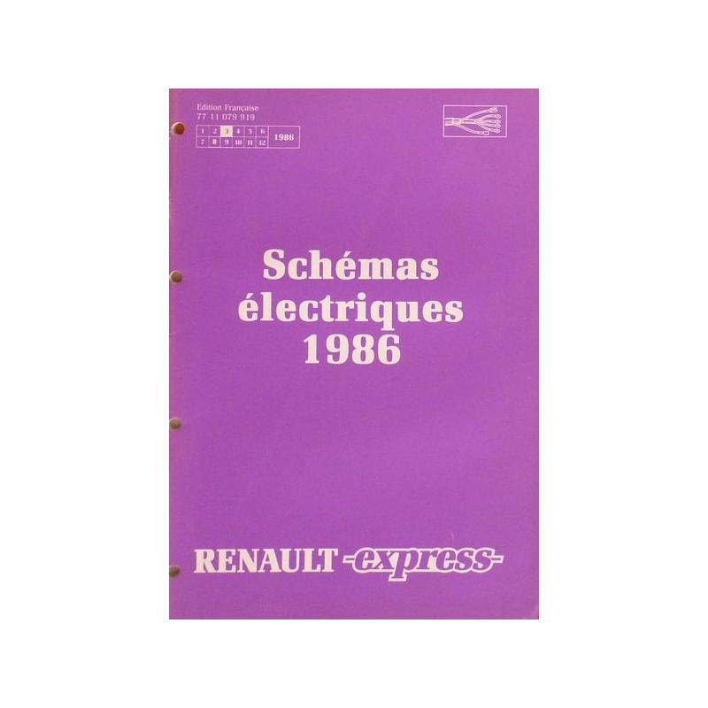 Renault Express, schémas électriques 1986 Renault Express, schémas électriques 1986