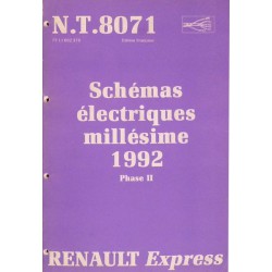 Renault Express, schémas électriques 1992