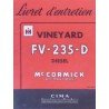 McCormick IH Vineyard FV-235-D, notice d'entretien