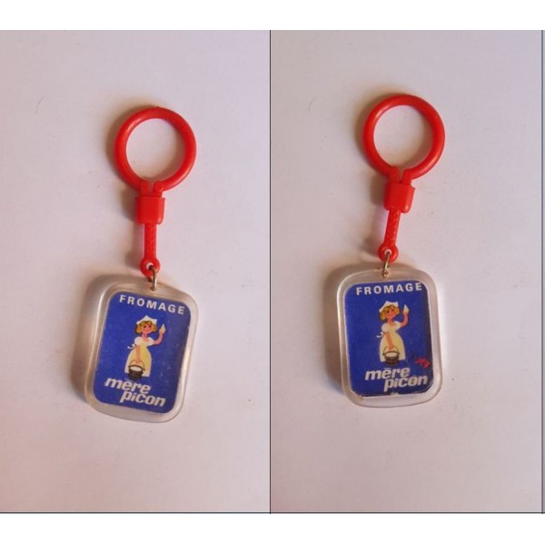 porte-clés Mère Picon, boite fromage rouge (pc