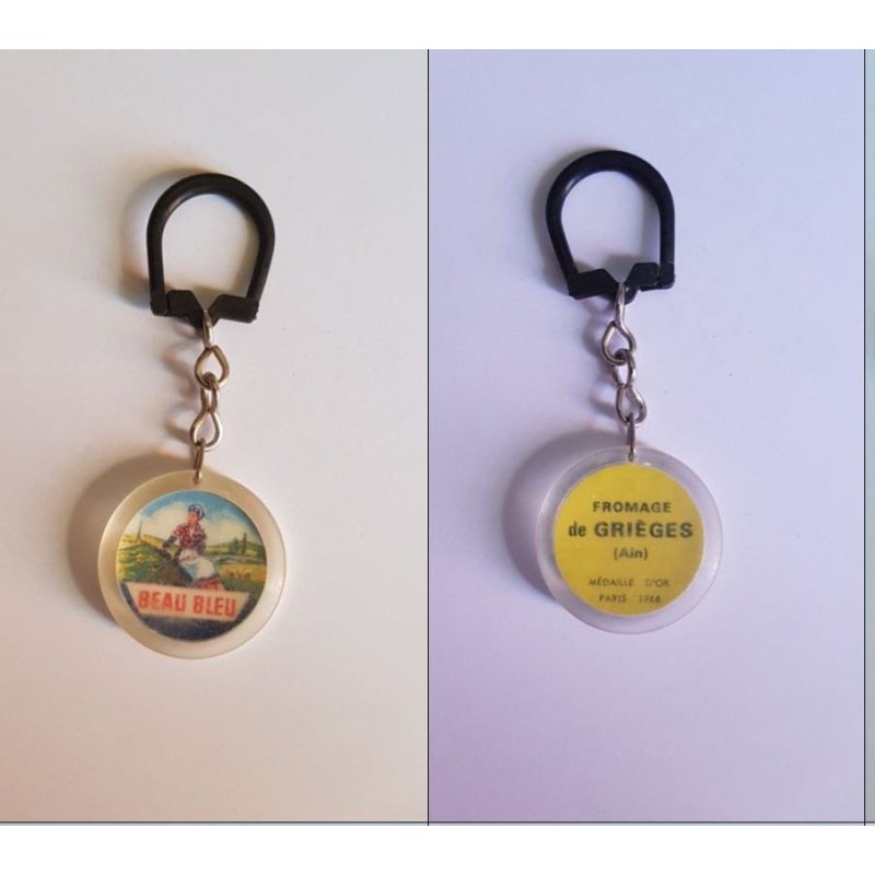 porte-clés Beau Bleu, fromage de Grièges, médaille or 1966 (pc)