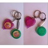 porte-clés Croketski, lot 2 fromage, coeur (pc)