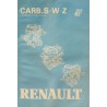 carburateurs Solex, Weber, Zénith pour Renault, manuel de réglage