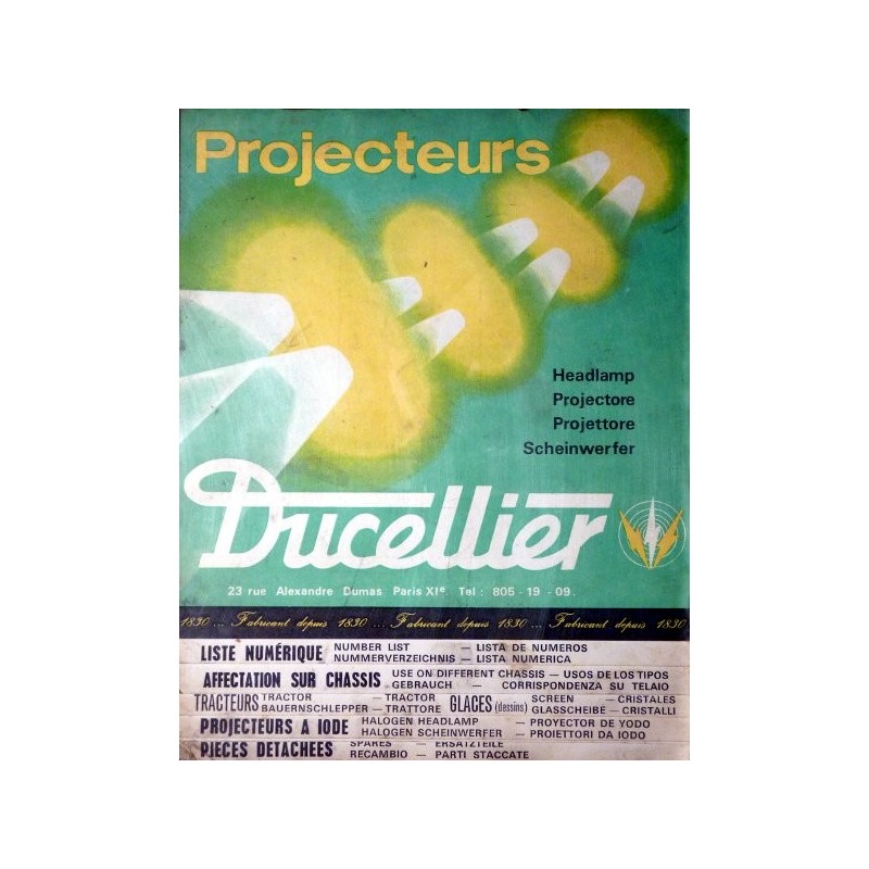 Ducellier projecteur, cahier d'atelier