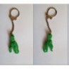 porte-clés ouvrier avec brosse, vert, CDP CDF (pc)