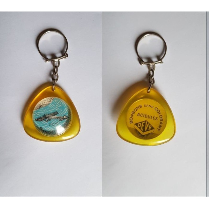 porte-clés Blériot type XI, bonbons acidulés DEVE (pc)
