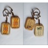 porte-clés Indiana Chewing-Mint, Donat, Lille, lot 2 marron vert (pc)