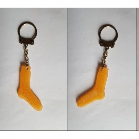 porte-clés chaussette Phildar Inusables, orange (pc)