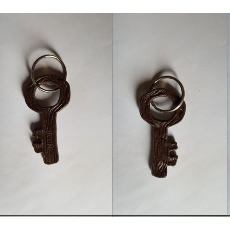 porte-clés clef style bois, Belin (pc)
