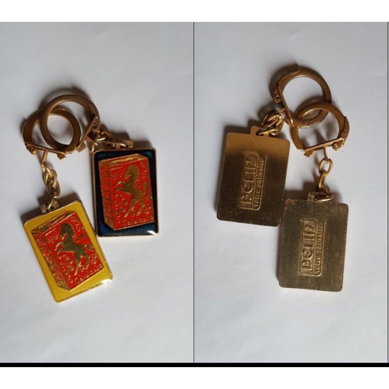 porte-clés Cavalcade, Belin, lot 2 bleu jaune (pc)