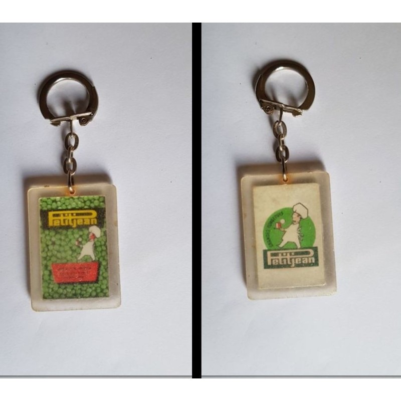 porte-clés petits pois, conserves Petitjean (pc)