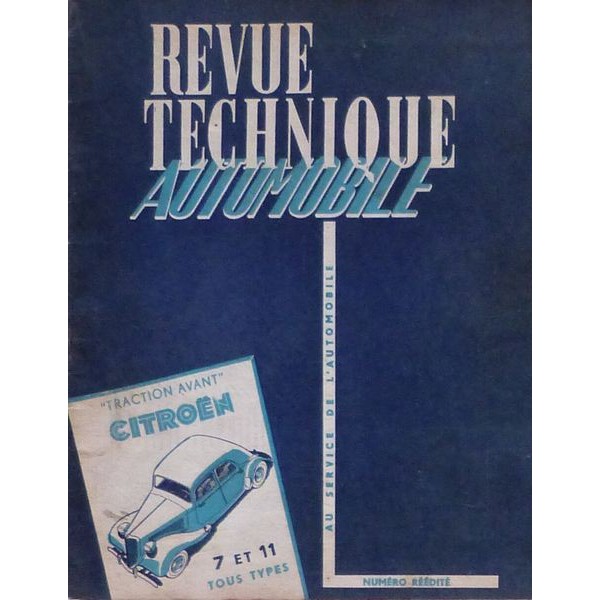 Concessionnaire AUTOMOBILE CITROEN TRACTION 7 & 11 NOTE TECHNIQUE N°380 1939