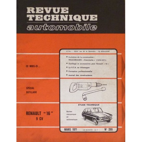 RTA Renault 16 L, TL, TA de 9cv