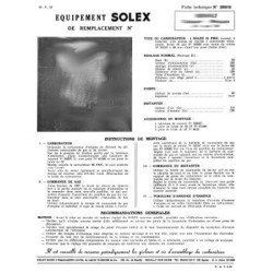 Fiche réglage Solex 32 PBIC de Citroën Traction 7 et 11, dont perfo (eBook)