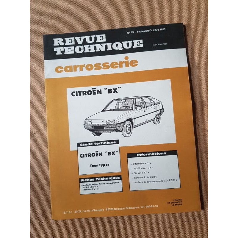 Technique carrosserie Citroën BX