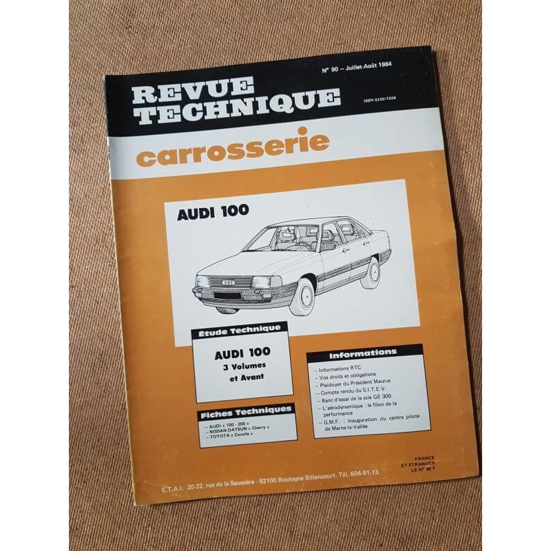 Technique carrosserie Audi 100 berline et avant (C3)