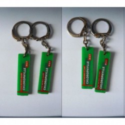 porte-clés chewing gum Chlorophylle May, lot 2 rouge différent (pc)