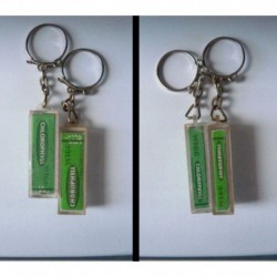 porte-clés chewing gum Wigg chlorophylle, lot 2 variantes (pc)