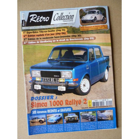 Rétro Collection n°91, Simca 1000 Rallye 2, Volkswagen Coccinelle 1200 69
