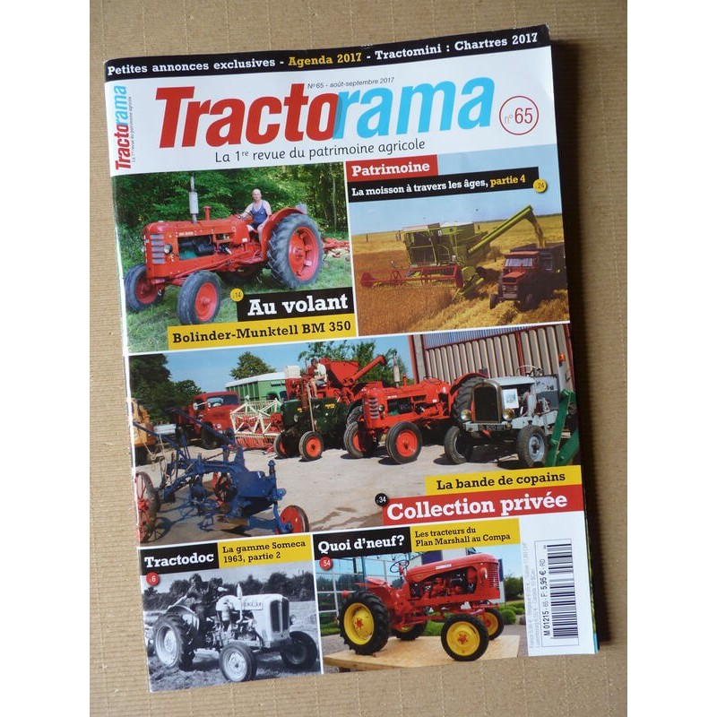 Tractorama n°65, Bolinder-Munktell BM 350, la moisson