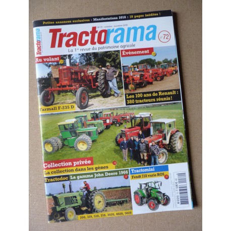 Tractorama n°72, McCormick Famall F-235D, New Holland prototype, 100 ans Renault, Nicola