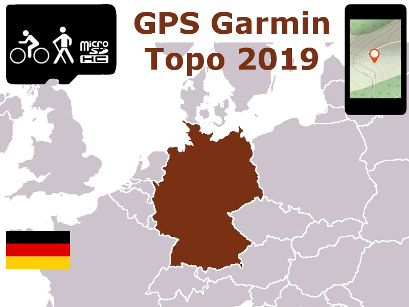 Legend Monterra Allemagne Topo Carte Pour Randonnée compatible avec Garmin GPSMAP