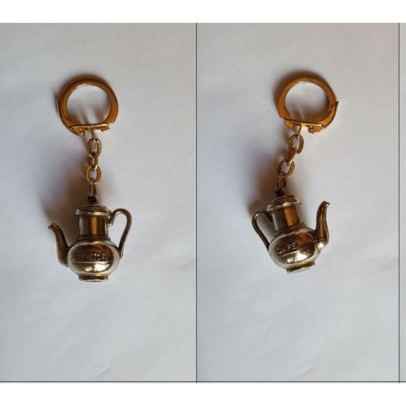porte-clés cafetière café Stentor, métal, lourde (pc)