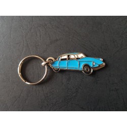 Porte-clés profil Citroen DS, ID, ID20 ID19 DS19 DS20 (bleu)