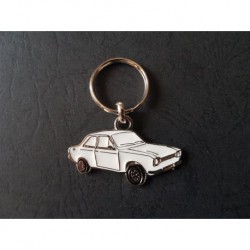 Porte-clés profil Ford Escort mkI (blanc)
