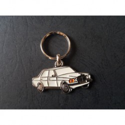 Porte-clés profil Mercedes w123 200, 220 230 240 280 300 (blanc)
