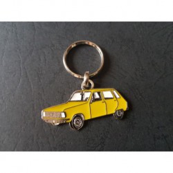 Porte-clés profil Renault 6, TL GTL (jaune)
