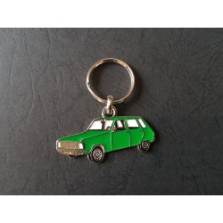 Porte-clés profil Renault 6, TL GTL (vert)