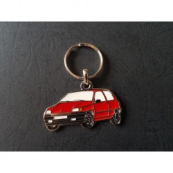 Porte-clés profil Renault Clio, RT RN S RL (rouge)