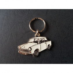Porte-clés profil Trabant 601, P601 (blanc)