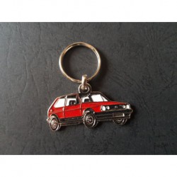 Porte-clés profil Volkswagen Golf GTi, LX (rouge)