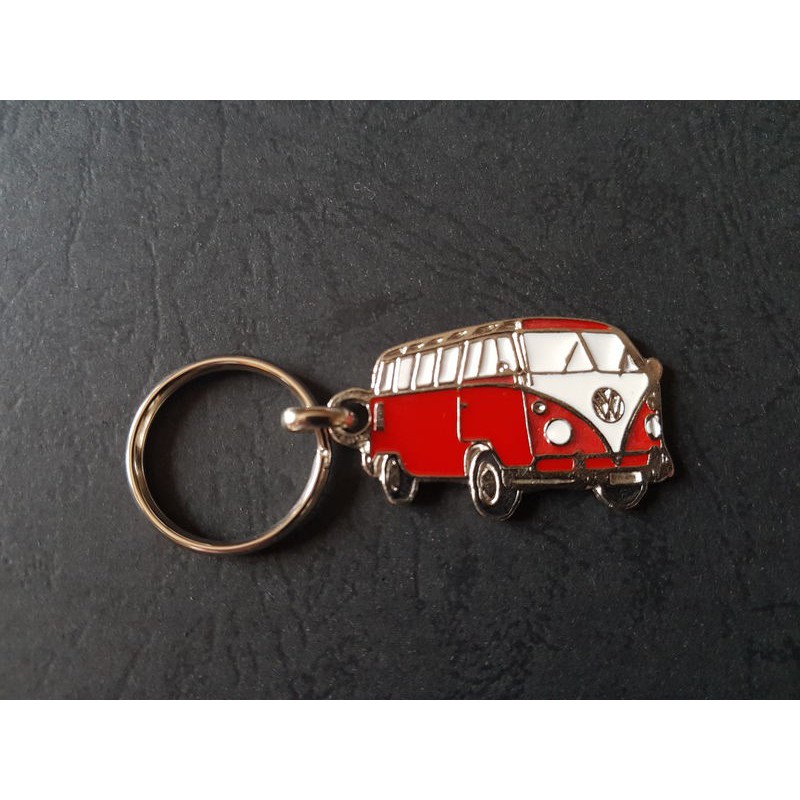 Porte Clé Volkswagen Vintage Porte-clés profil Volkswagen Combi T1 (rouge) - RetroRepro