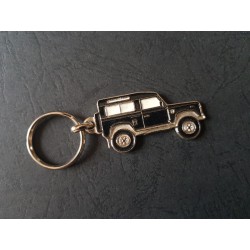 Porte-clés profil Land Rover 90, Defender (noir)
