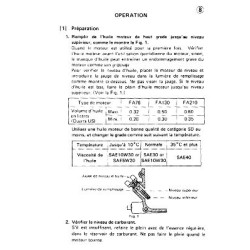 Kawasaki FA76, FA130, FA210, notice d'entretien