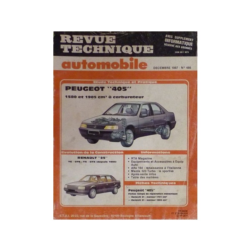 RTA Peugeot 405 à carburateur