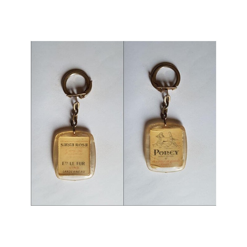 porte-clés vin Poney, Santa Rosa, Ets Le Fur, Landernau (pc)