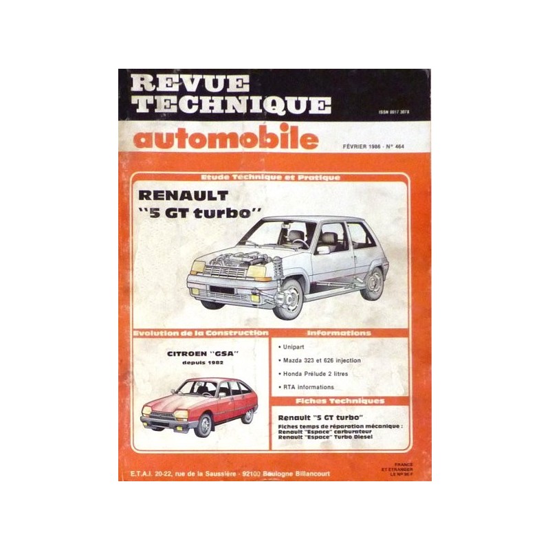 RTA Renault 5 GT Turbo et 5 Coupe